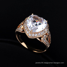 Fashion bling bling accessories wholesale jewelry turkish gold plated diamond ring